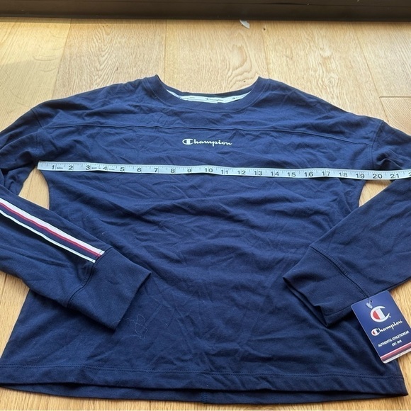 NWT CHAMPION ATHLETIC NAVY CAMPUS LONG SLEEVE T- XS - Picture 11 of 14